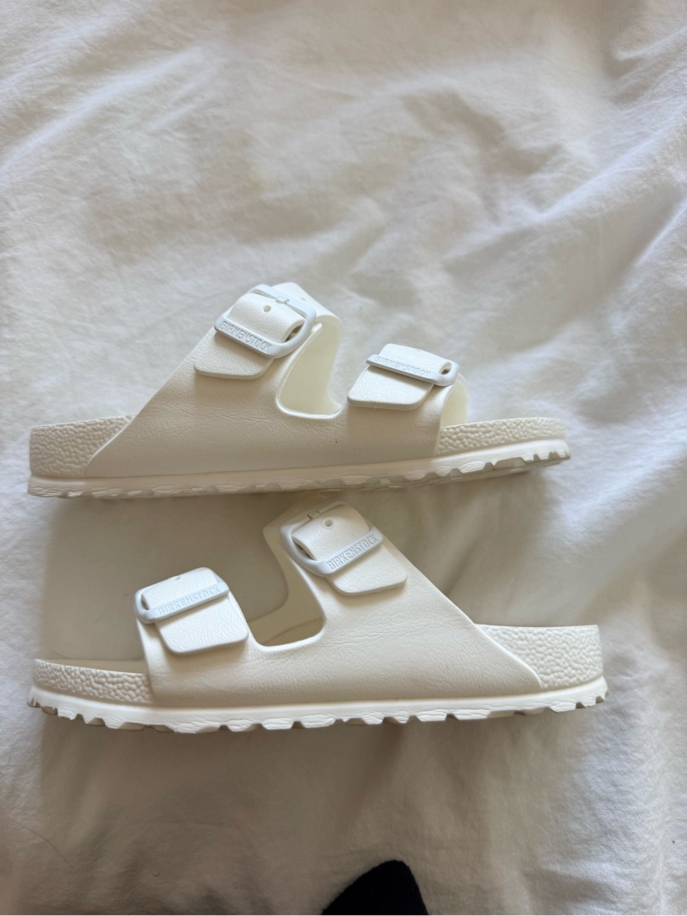 Birkenstock White Double Strap Arizona EVA Sandals - Picture 3 of 5